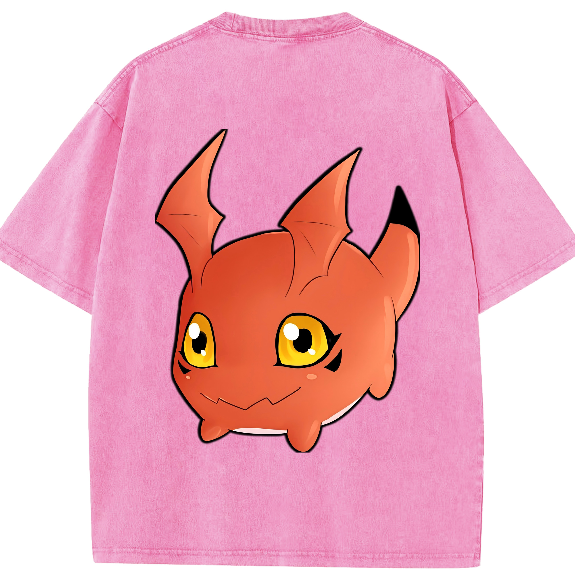 （画像用） Digimon デジタルモンスター/デジモン 綿100% ヴィンテージ風 半袖Tシャツ（背面プリント）
